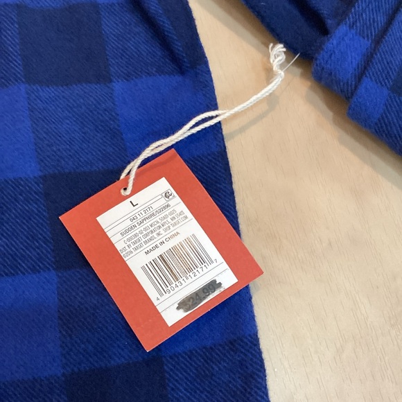 NWT Men’s blue flannel - Picture 10 of 13